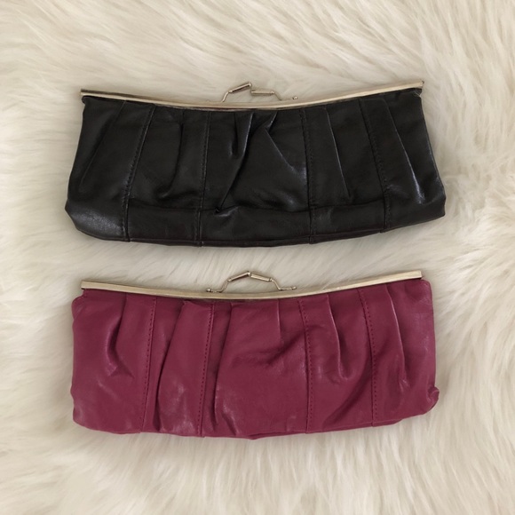 Bundle of 2 Clutch Purses (Magenta & Brown) - Picture 2 of 6